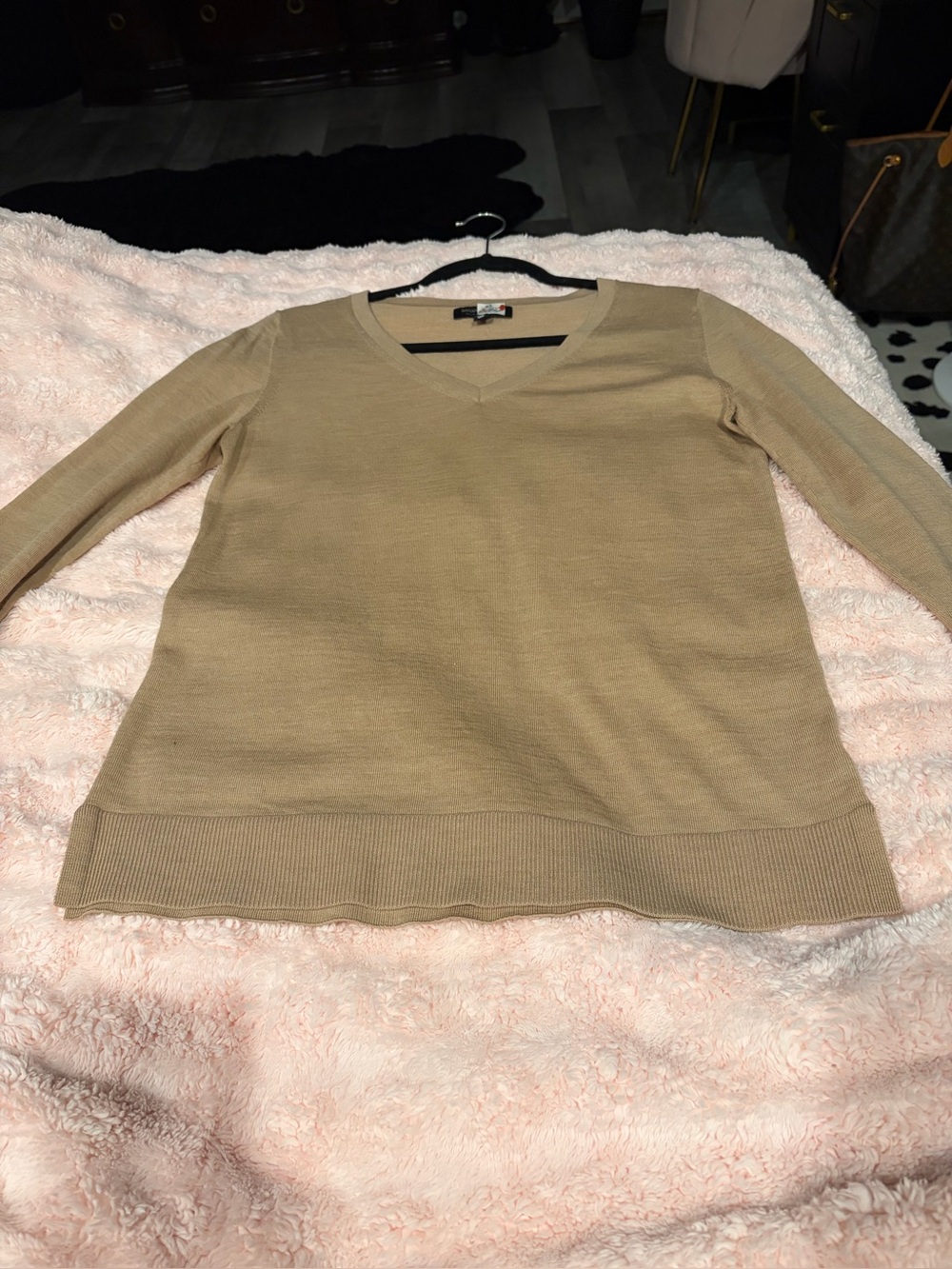 Banana Republic Classic V-Neck Women's Sweater in Tan